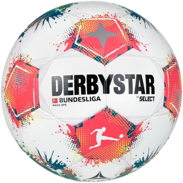 Derbystar Bundesliga Magic APS Fußball Spielball 25/26 Gr.5 - weiß/grün/gelb
