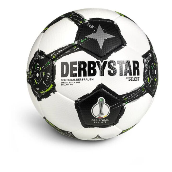 Derbystar DFB-Pokal Brillant APS Spielball 25/26 Damen Gr.5 - weiß/schwarz/grün
