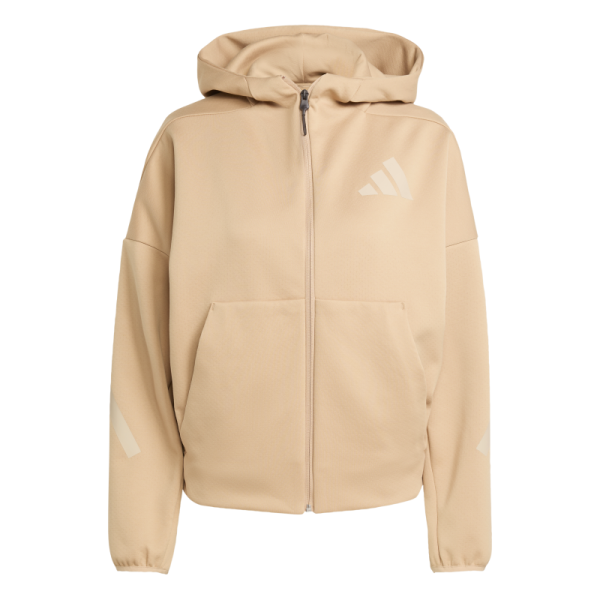 adidas Z.N.E Zip-Hoodie Damen - hellbraun