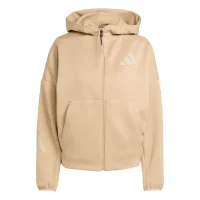 adidas Z.N.E Zip-Hoodie Damen - hellbraun
