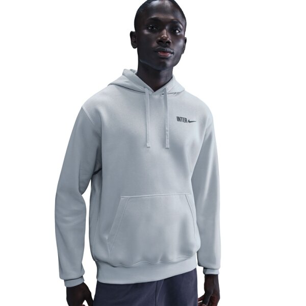 Nike Inter Mailand Club Hoodie Herren - grau/schwarz