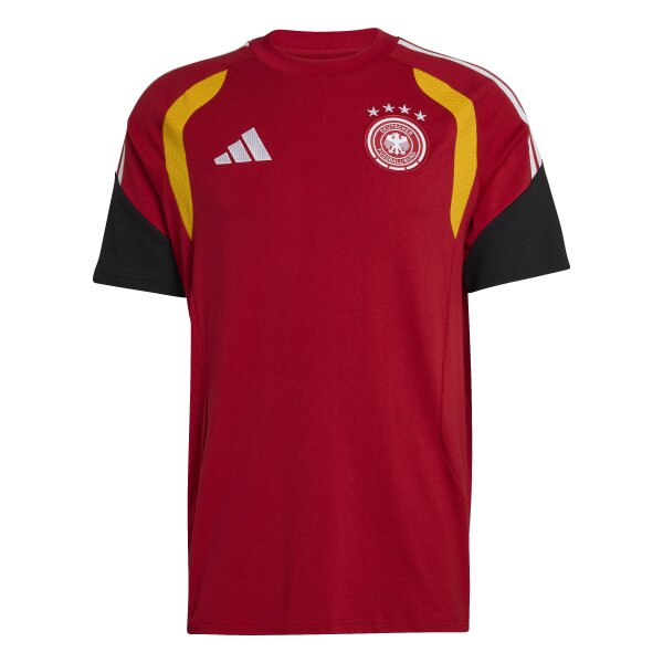 adidas DFB DNA T-Shirt Herren WM2026 - rot/gold/schwarz