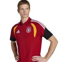 adidas DFB Poloshirt Herren WM2026 - rot/gold/schwarz