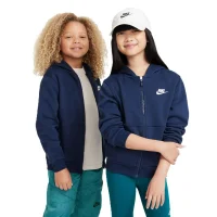 Nike Sportswear Club Fleece Kapuzenjacke Kinder - navy/weiß
