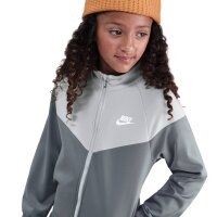 Nike Sportswear Dri-FIT Kapuzen-Trainingsanzug Kinder - grau/weiß
