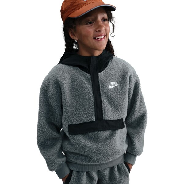 Nike Sportswear Club Fleece Hoodie Kinder - grau/schwarz