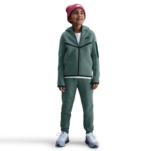 Nike Sportswear Tech Fleece Kapuzenjacke Kinder - grün/schwarz