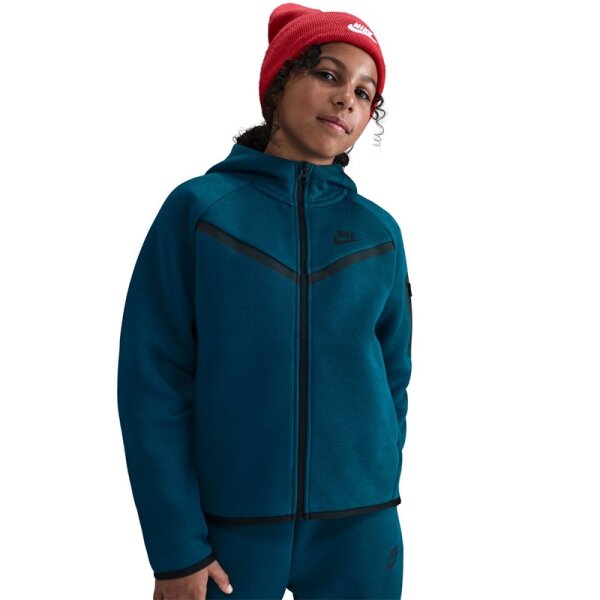Nike Sportswear Tech Fleece Kapuzenjacke Kinder - blau/schwarz