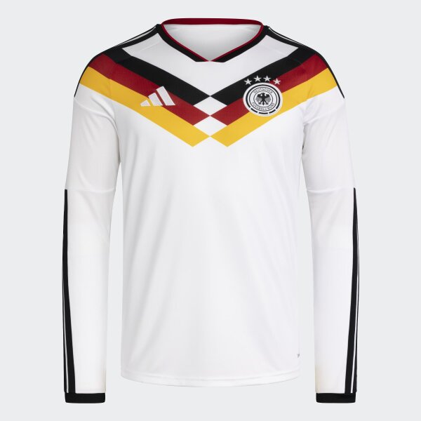 adidas DFB Home Langarm Trikot Herren WM2026 - weiß/schwarz/rot/gold