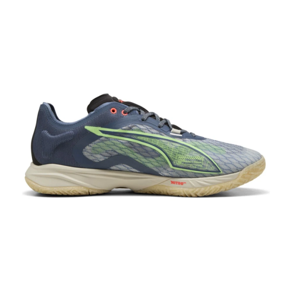 Puma Accelerate Nitro SQD 4 Handballschuh Herren - blau/grau/grün