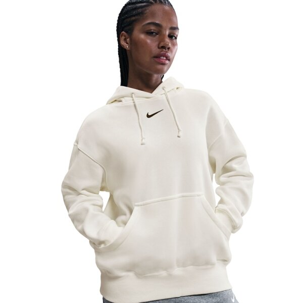 Nike Sportswear Phoenix Fleece Hoodie Damen - weiß/schwarz