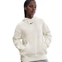 Nike Sportswear Phoenix Fleece Hoodie Damen - weiß/schwarz