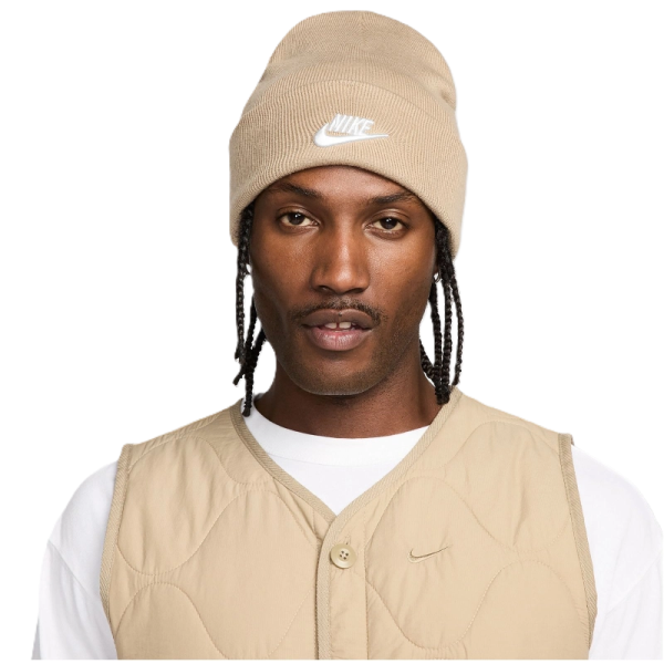 Nike Peak Mütze - beige/weiß