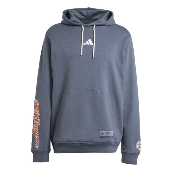 adidas FC Bayern München US Hoodie 25/26 Herren - grau/weiß/orange