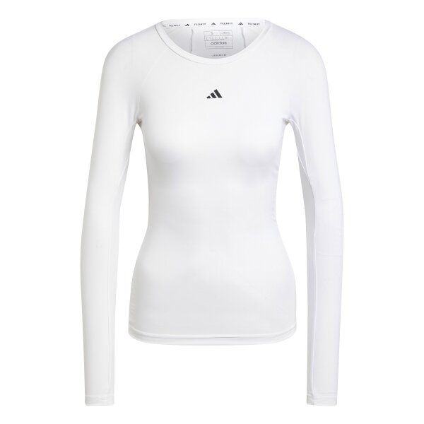 adidas Techfit Trainings-Langarmshirt Damen - weiß