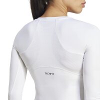 adidas Techfit Trainings-Langarmshirt Damen - weiß