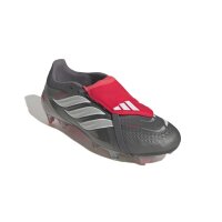 adidas Predator Pro Fold-Over Tongue Firm Ground Fußballschuhe - iron met./zero met./lucid red