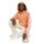 adidas Essentials Hoodie Kinder - orange/weiß