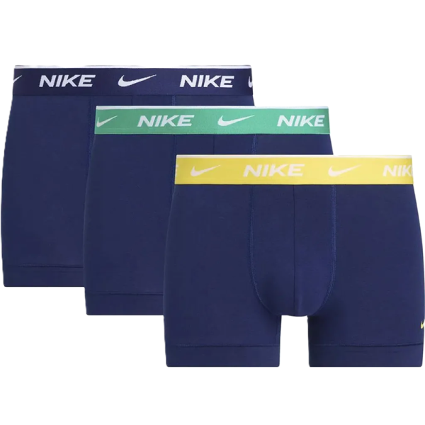 Nike Boxer Shorts Trunk Herren 3er Pack - blau/grün/gelb