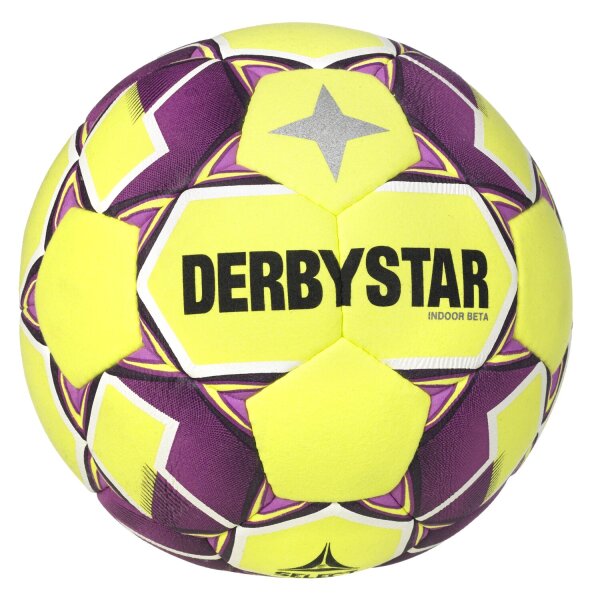 Derbystar Indoor Beta v24 Hallenball - gelb/lila
