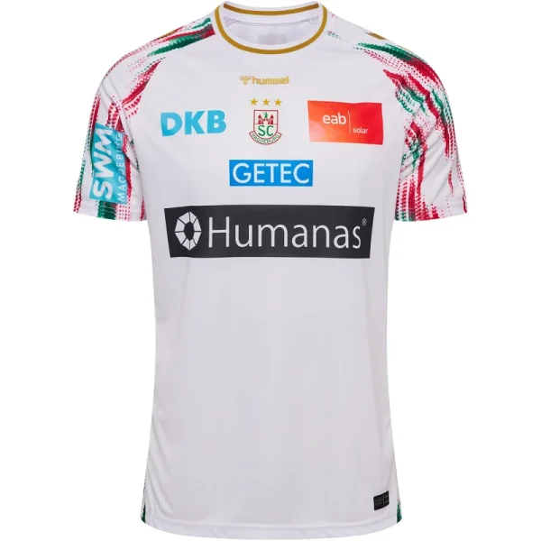 hummel SC Magdeburg Trikot Champions League Away 25/26 Herren - weiß/rot/grün