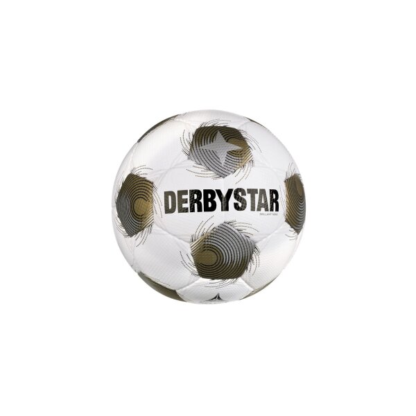 Derbystar Brillant Miniball v25 Fußball - weiss/gold/silber