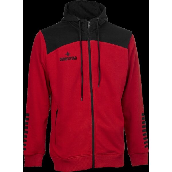 Derbystar Kapuzen-Sweatjacke Ultimo v23 - rot/schwarz