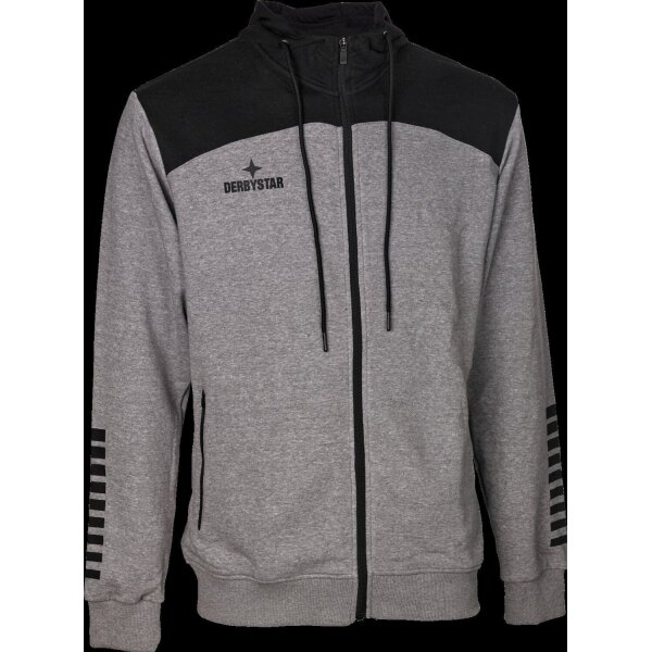 Derbystar Kapuzen-Sweatjacke Ultimo v23 - grau/schwarz