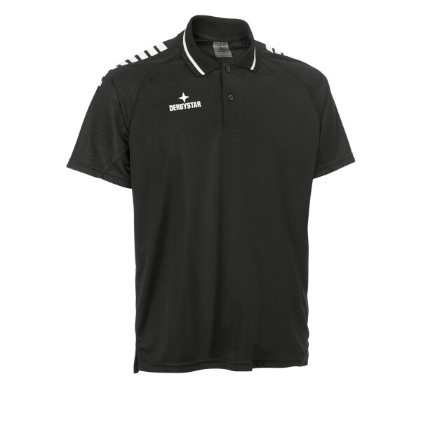 Derbystar Polo-Shirt Primo v24 - schwarz/weiss