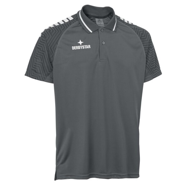 Derbystar Polo-Shirt Primo v24 - grau/weiss
