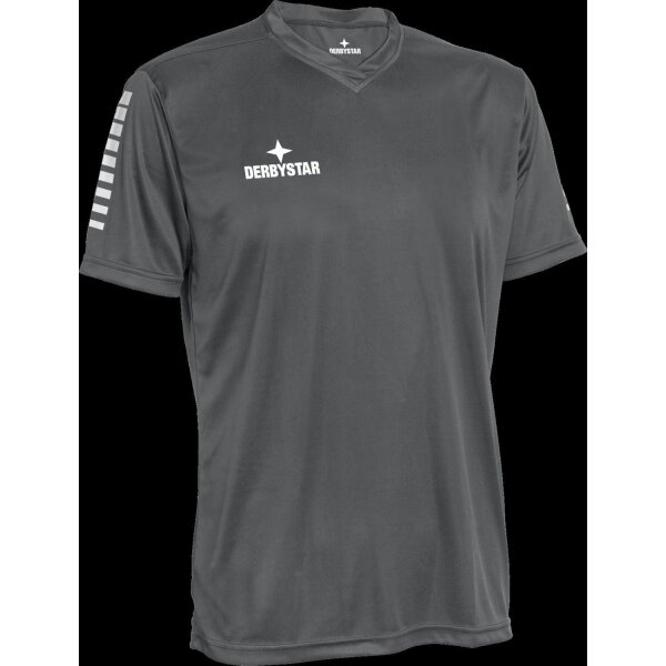 Derbystar Contra Trikot Kinder - grau/weiß - XL