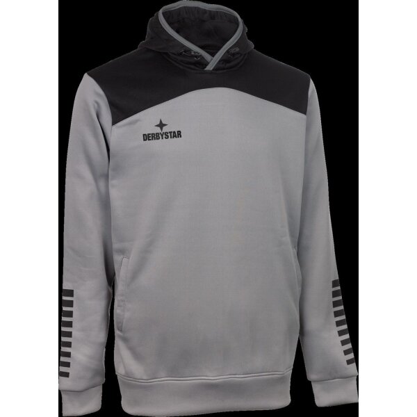 Derbystar Ultimo v23 Kapuzenpullover Unisex - grau/schwarz - 2XL