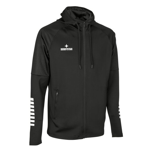 Derbystar Primo v24 Kapuzenjacke Unisex - schwarz/weiß - 116