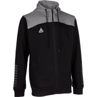 Select Kapuzen-Sweatjacke Oxford v22 - schwarz/grau