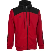 Select Kapuzen-Sweatjacke Oxford v22 - rot/schwarz
