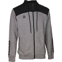 Select Kapuzen-Sweatjacke Oxford v22 - grau/schwarz