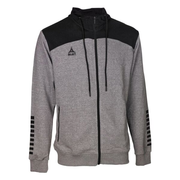 Select Oxford v22 Kapuzen-Sweatjacke Damen - grau/schwarz - XL
