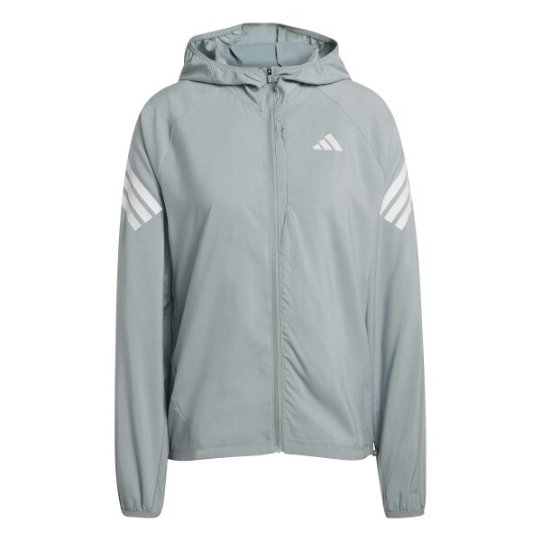 adidas Iconic Laufjacke Damen - hellgrün/weiß