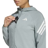 adidas Iconic Laufjacke Damen - hellgrün/weiß