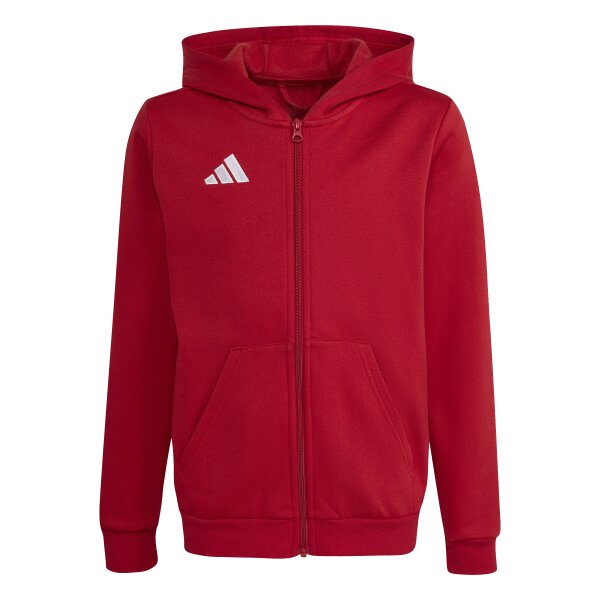 adidas Entrada 26 Kapuzenjacke Kinder - team power red 2/white