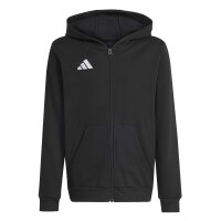 adidas Entrada 26 Full Zip Kapuzenjacke Kinder - black/white