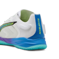 Puma Accelerate Nitro SQD 4 Game On Handballschuhe - weiß/blau/gelb/lila
