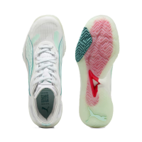 Puma Accelerate Nitro SQD 4 Game On Handballschuhe Damen - weiß/türkis