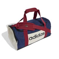 adidas Linear Duffelbag S Im Colourblocking-Style - dark blue/off white/active maroon