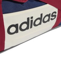 adidas Linear Duffelbag S Im Colourblocking-Style - dark blue/off white/active maroon