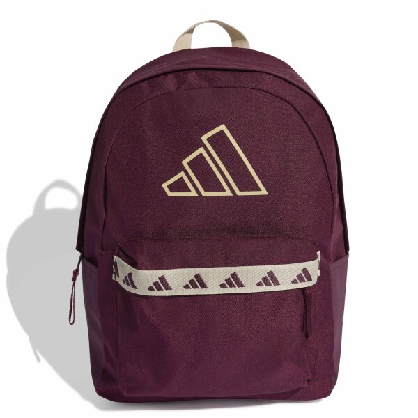 adidas Classic Tape Rucksack - maroon/crystal linen