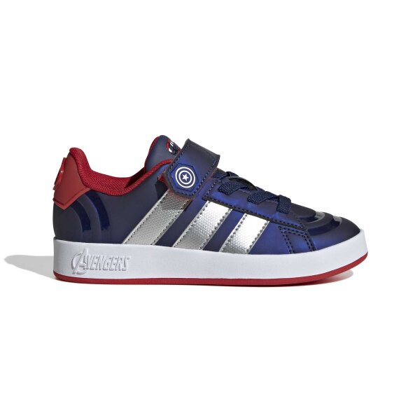 adidas Grand Court Capt America El K Sportschuhe Kinder - dark blue/matte silver/better scarlet