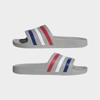 adidas Aqua Adilette - grey two/mystery ink/pure ruby