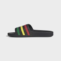 adidas Aqua Adilette - core black/green/pure ruby