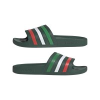adidas Aqua Adilette - team dark green/white/bright red